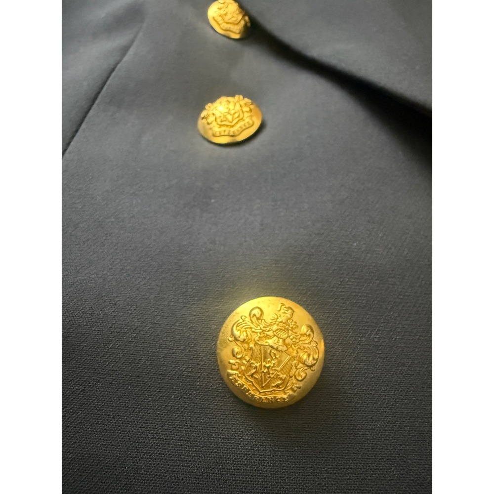 Veronica Beard Miller Dickey Jacket Navy Blue Gold Button Blazer Size 14 NWOT - Picture 10 of 11